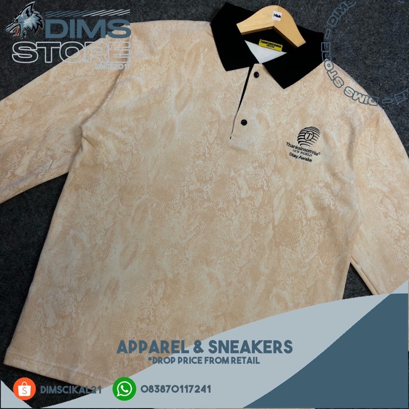Rugby Shirt Cream Black Thanksinsomnia UNISEX