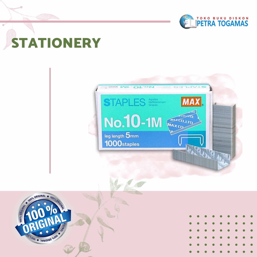 

REFILL STAPLES NO. 10-1M MAX PERBIJI