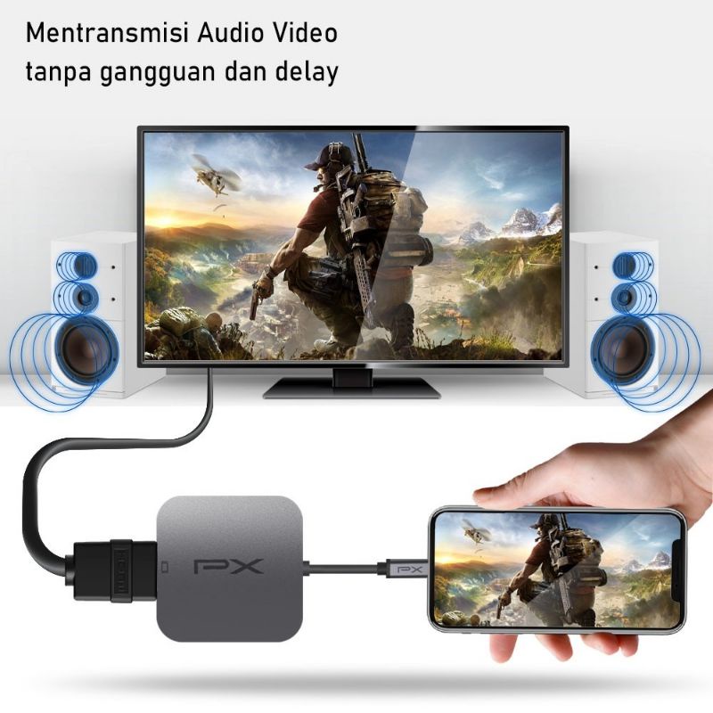 USB 3.1 TYPE C to HDMI 4K UHD For Ipad Smartphone Converter Adapter PX UCH1H