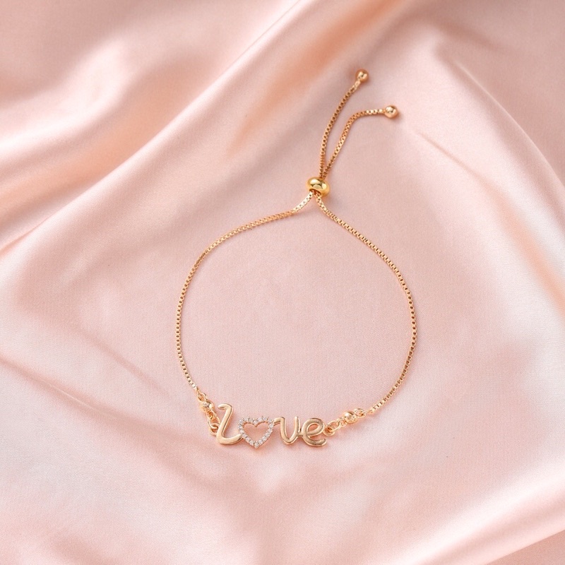 ✅COD Gelang Titanium Anti Karat Gelang Nama Rose Gold Gelang Korean Style Gelang Wanita Murah