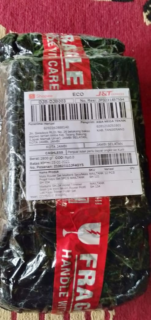 Mailtank Sh134 Wood Trimmer 6mm 1/4 Inchi Mesin Router Profil List Kayu Trimer Ruter Set