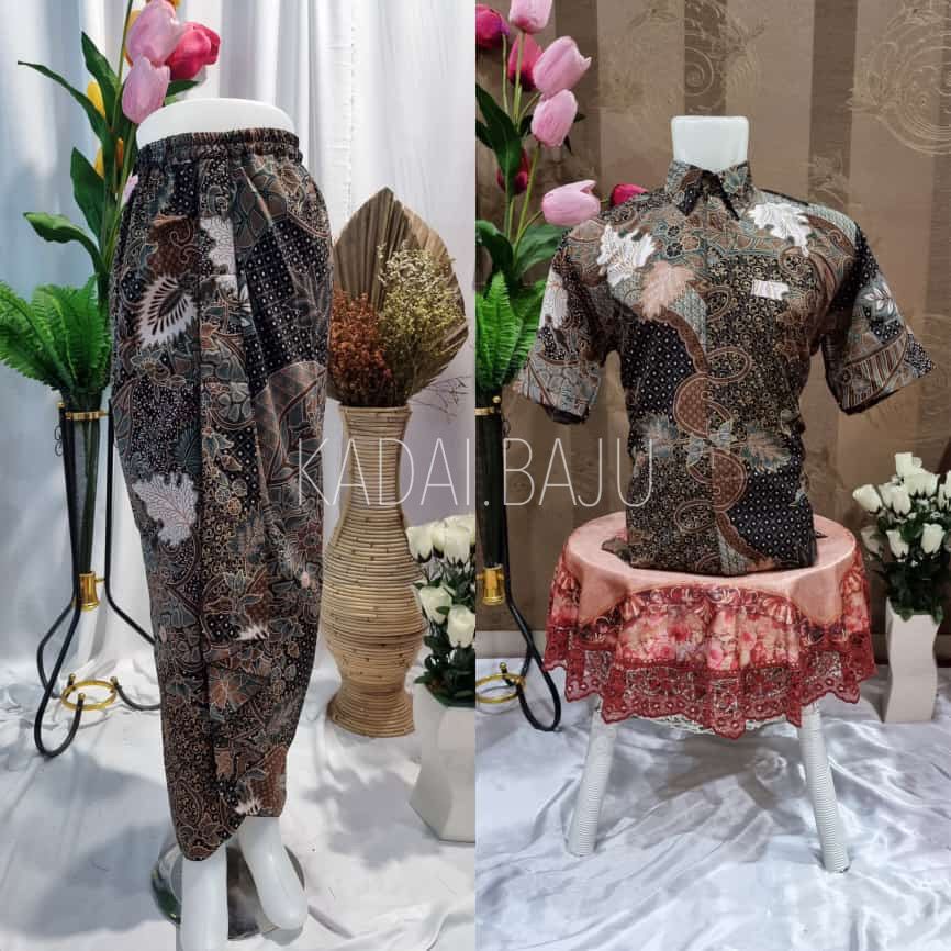 Kadai.baju / Batik couple kemeja pendek / Rok lilit / Couple wisuda dan pernikahan / Kebaya couple