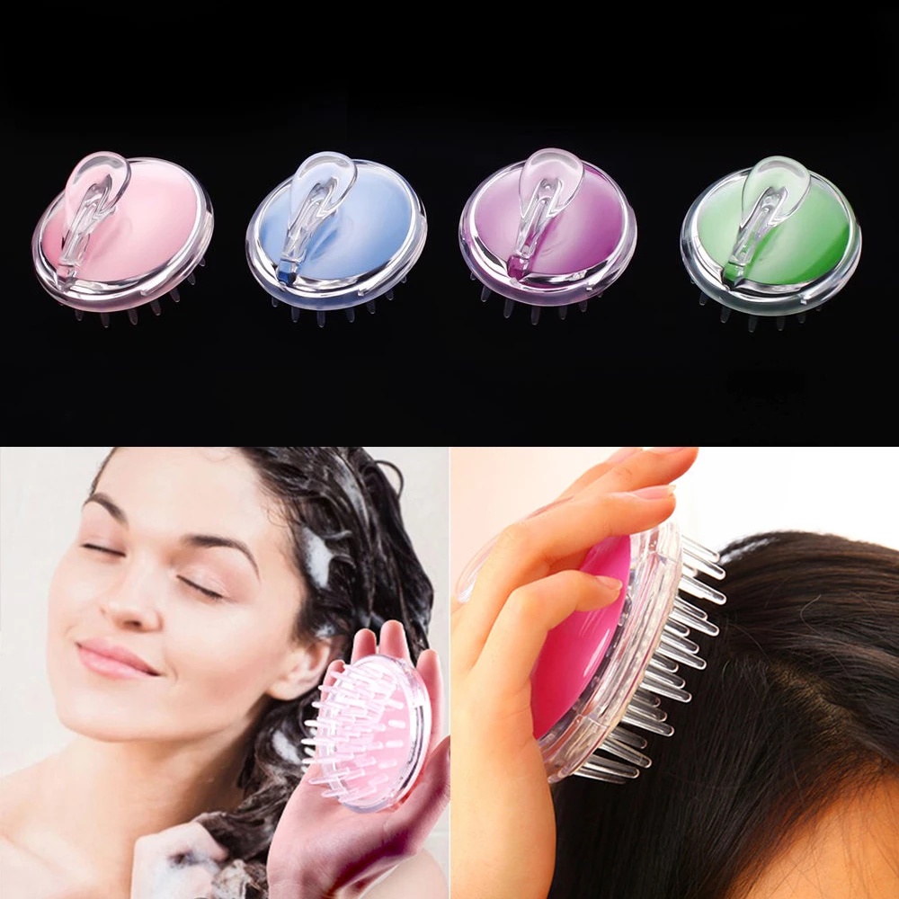 1 PCS Handheld Hair Scalp Massage Shampoo Brush/Dandruff Scalp Care Deep Hair Cleaning Brush/Silicone Head Body Massage Brush /Bath Brush Shower Prop