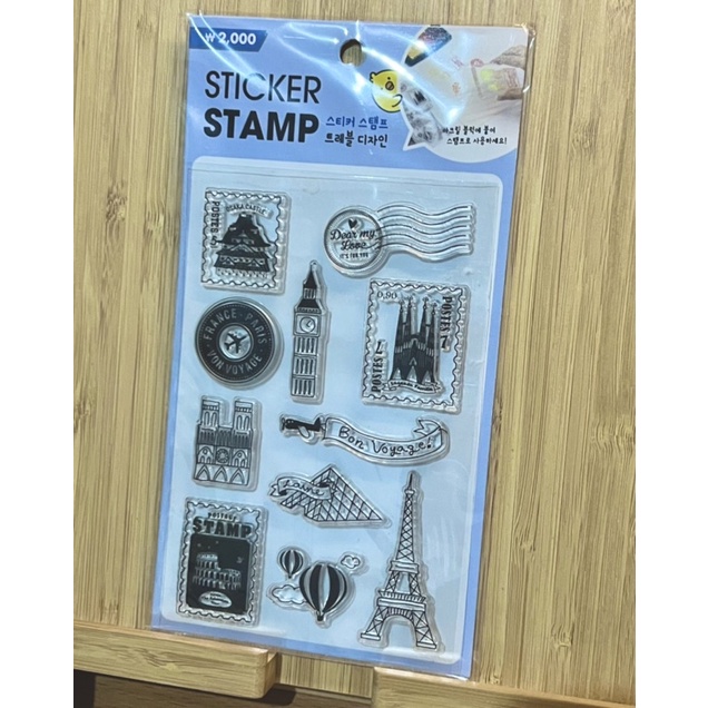 

Clear Stamp Bon Voyage Artbox Korea (Sticker Stamp)