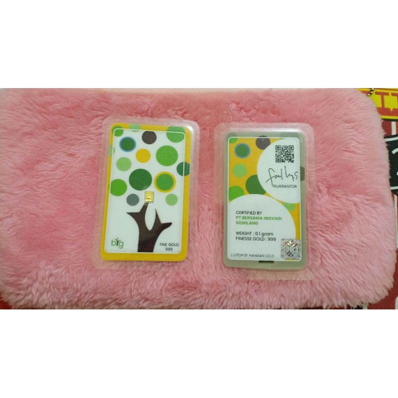 Emas mini BIG GOLD 0,1 gram logam mulia 24 karat .