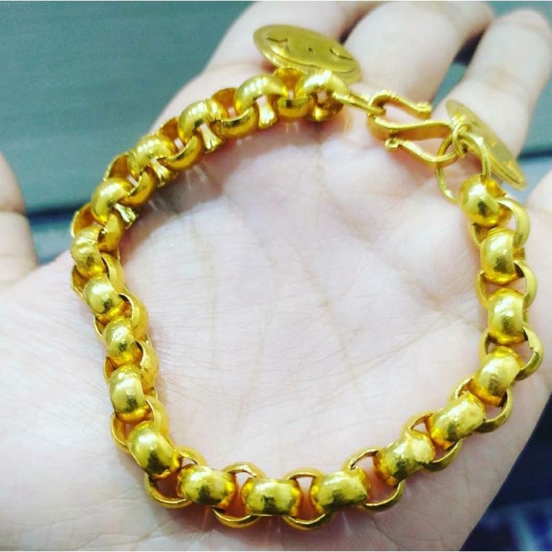 gelang polo polo emas lapis 999 pm (seukuran gelang emas 25gram)