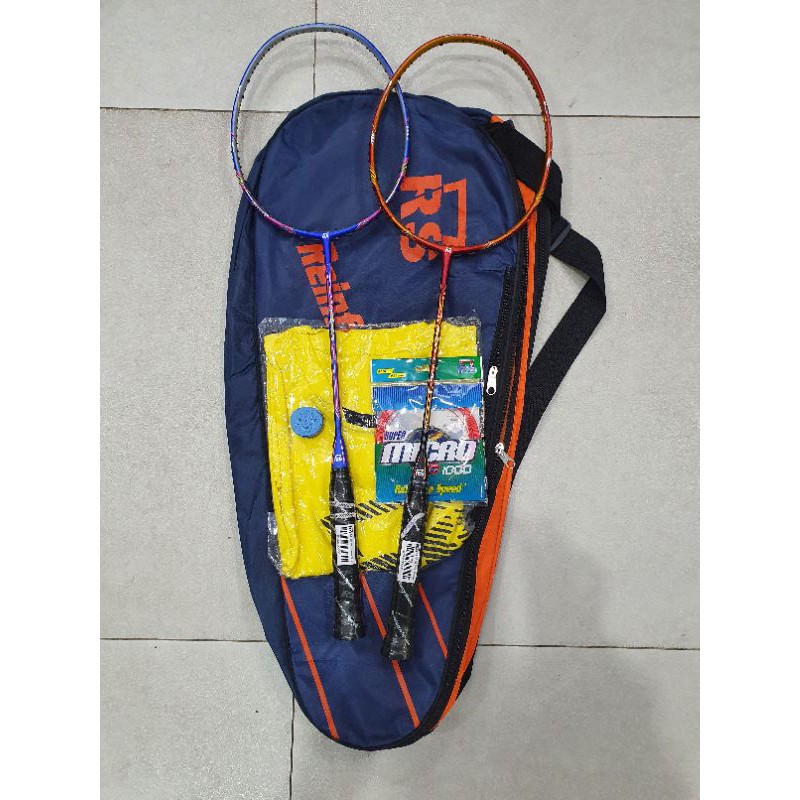 Raket badminton rs dura 35T plus Free senar, tas dan baju