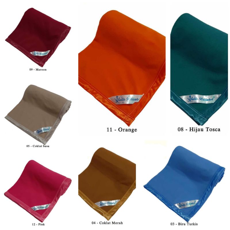 Selimut Polos Halus Dan Tebal Selimut Flanel Utk Hotel / Mess / Klinik / Rumah Sakit _ Yatis Blanket