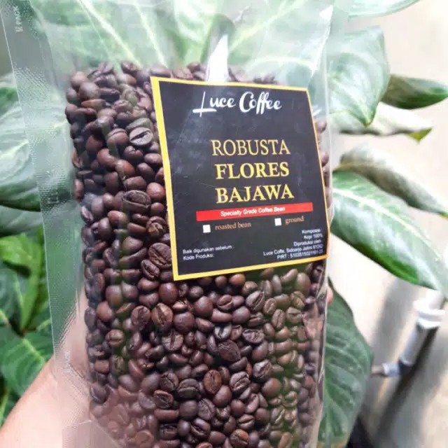 

Kopi Flores Robusta Kemasan 500 gram Biji Sangrai atau Bubuk Luce Coffee