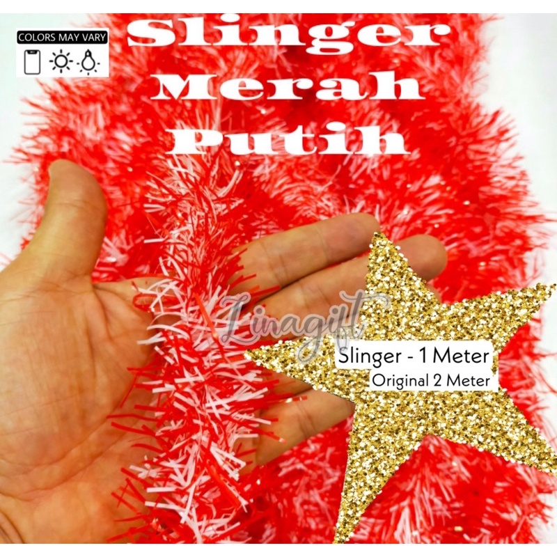 ( Meter ) SLINGER / RUMBAI / TINSEL / GARLAND / HIASAN NATAL / BINGKISAN / SESERAHAN / HADIAH