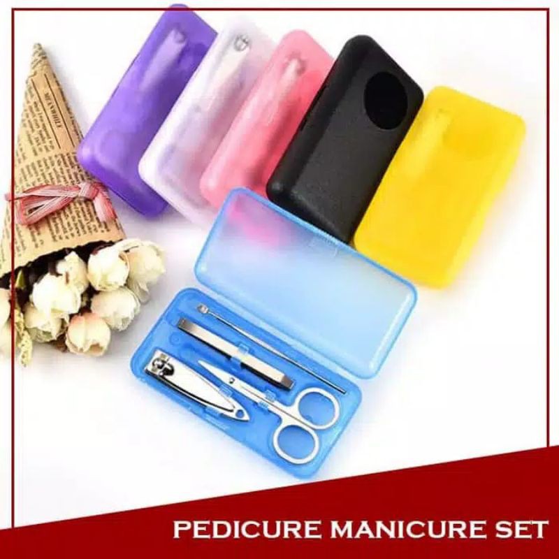 COD READY STOCK MANICURE PEDICURE SET ISI 4 PCS TERMURAH !!