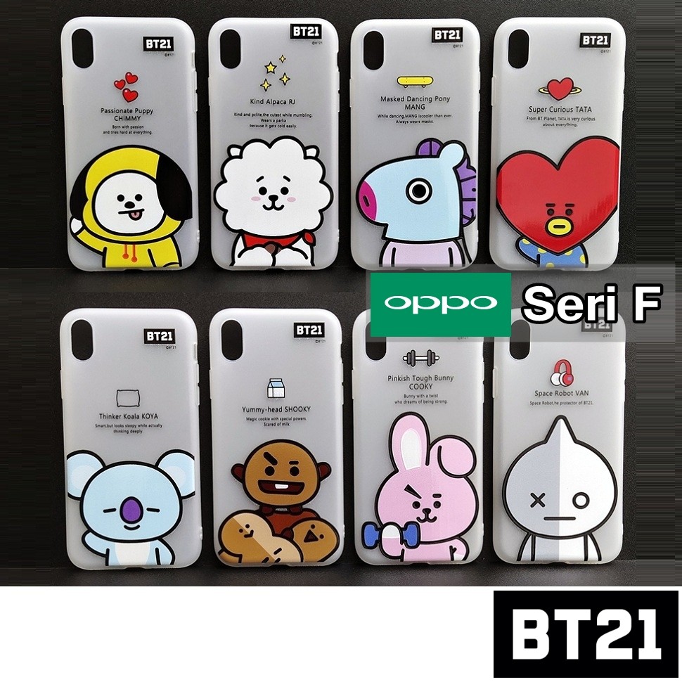 Soft Case BT21 BTS Oppo F1s F3 F5 F7 F9 F11 Casing HP Oppo