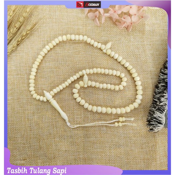 Tasbih Tulang Sapi Diamter 6mm Isi 99 Butir Kualitas Premium