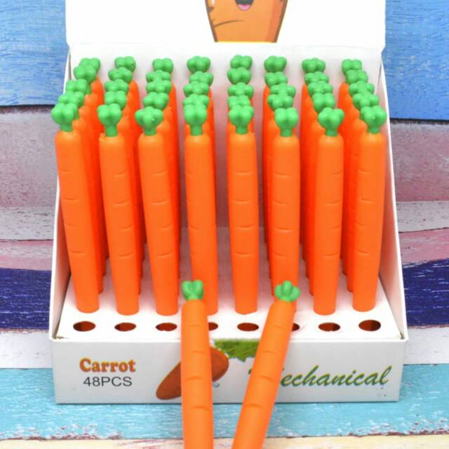 

Pensil mekanik motif wortel 48pcs