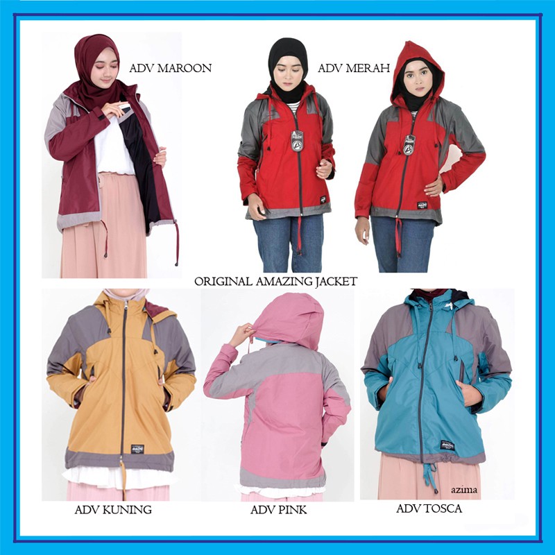 4zima Jaket Pria Wanita ADV Gunung/Motor Outdoor Ori Waterproof/Windproof