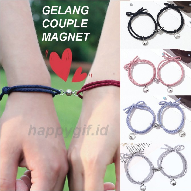 Gelang Magnet Couple Gelang Love Relation Friendship Family Pasangan 2 Pcs