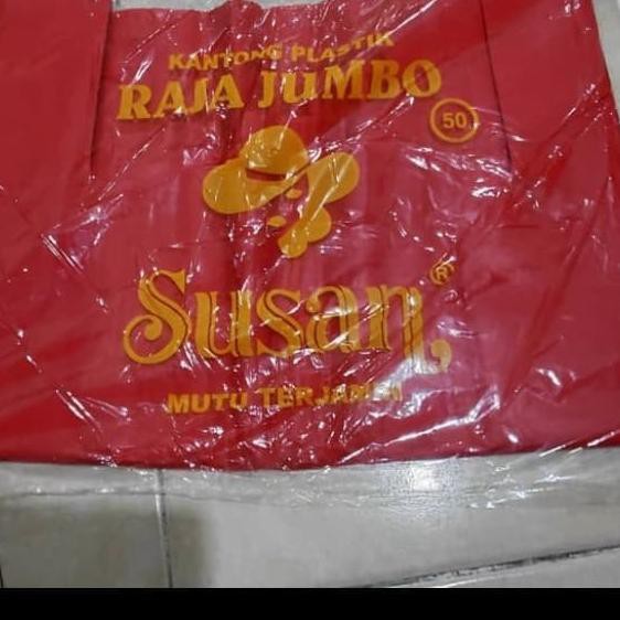 ➨ Kantong plastik merah/kresek ukuran 50 jumbo ⅍