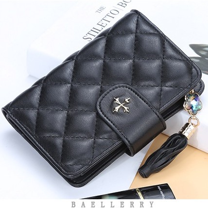 DOMPET WANITA LIPAT BAELLERRY ORIGINAL IMPORT HITAM KULIT HAYES WA130B5 KECIL MURAH PREMIUM BRANDED