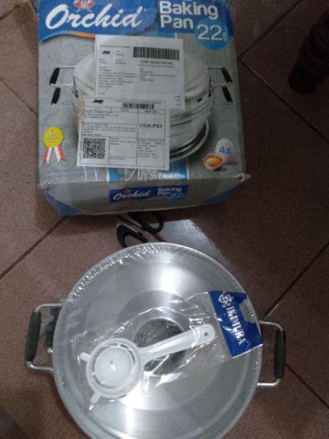 [promo Gratis] Panci/oven Pemanggang Cake/bolu Baking Pan Orchid 22 Cm / 4 Telur