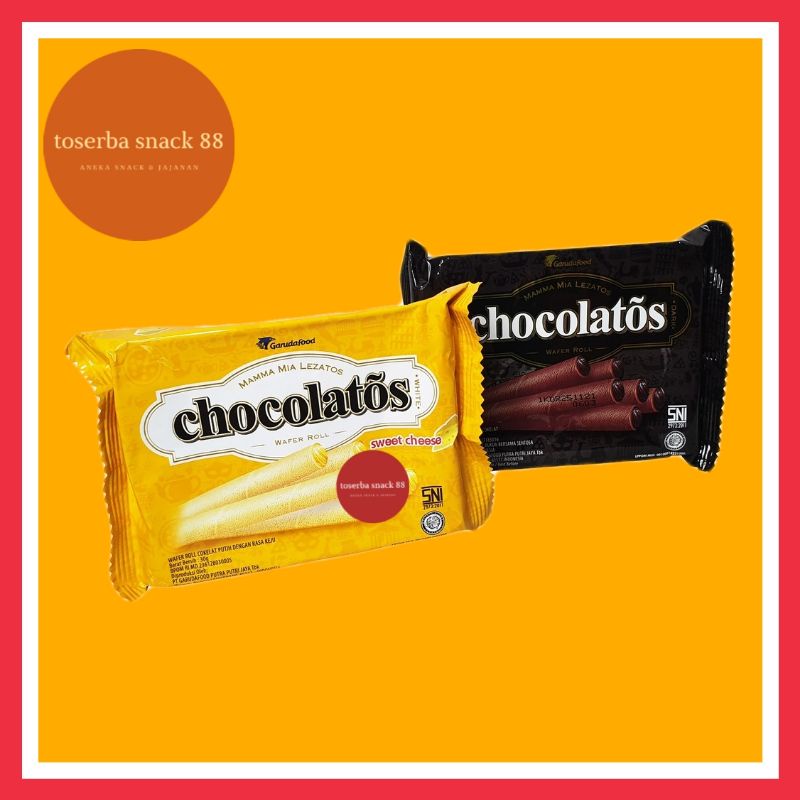 

CHOCOLATOS Wafer Roll Mini/Dark Chocolate & Sweet Chesee (27 gram)