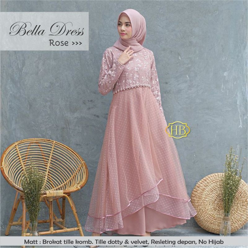GAMIS BELLE | DRESS BELLE | GAMIS BELE BRUKAT TULLE MAXY DRESS PREMIUM TERBARU 2021 GAUN KONDANGAN