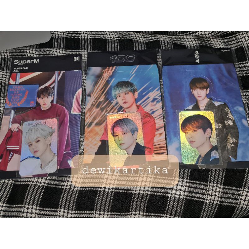 HOLO STANDEE SUPERM BAEKHYUN UNSEALED FULLSET