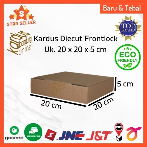 

Kardus Box Karton Kotak Dus Packing Pizza Brownies Uk. 20x20x5 cm BFlute Tebal 3 mm