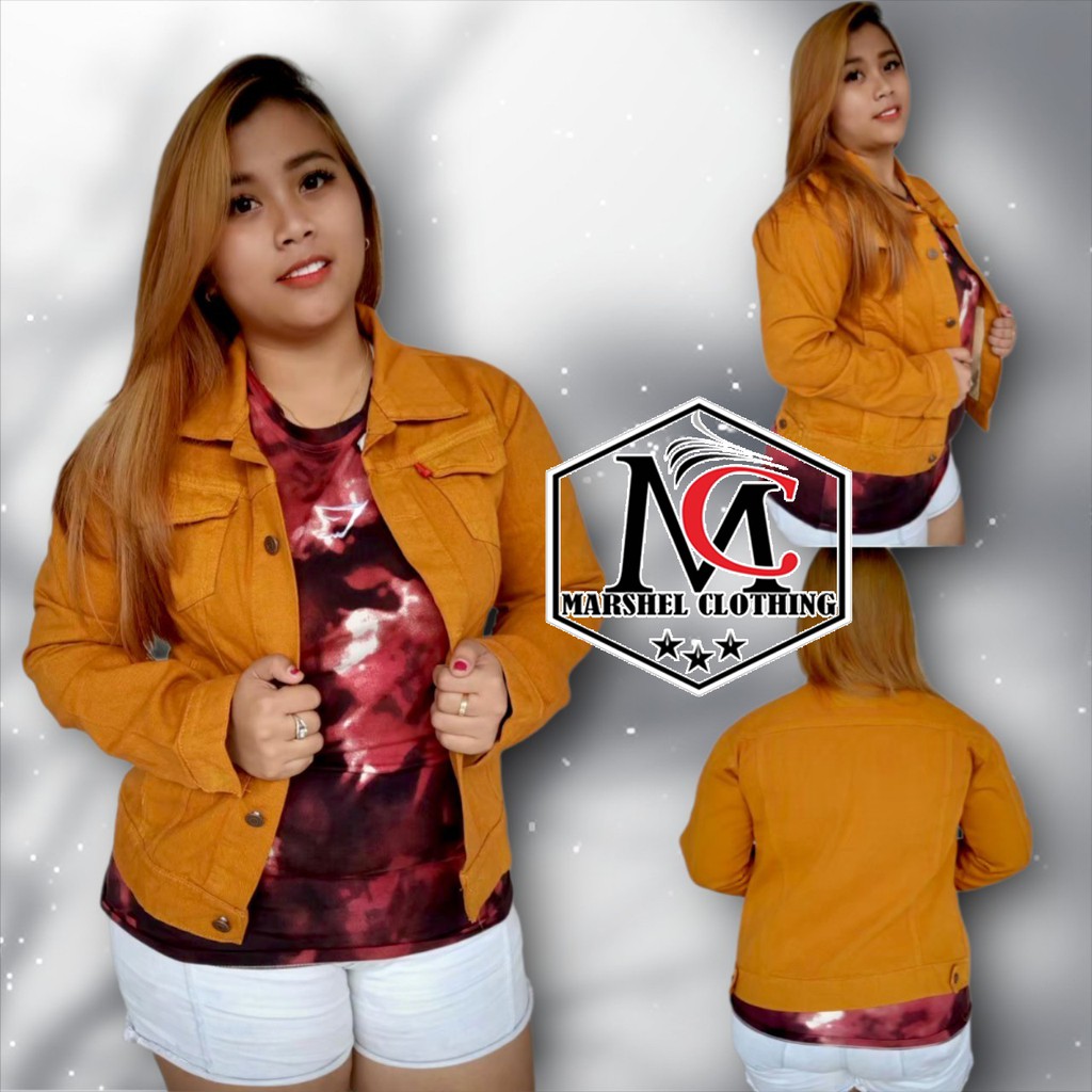 RCL - Jaket Jeans Maroon Denim Crop Wanita Anak Perempuan Oversize Jumbo Terlaris