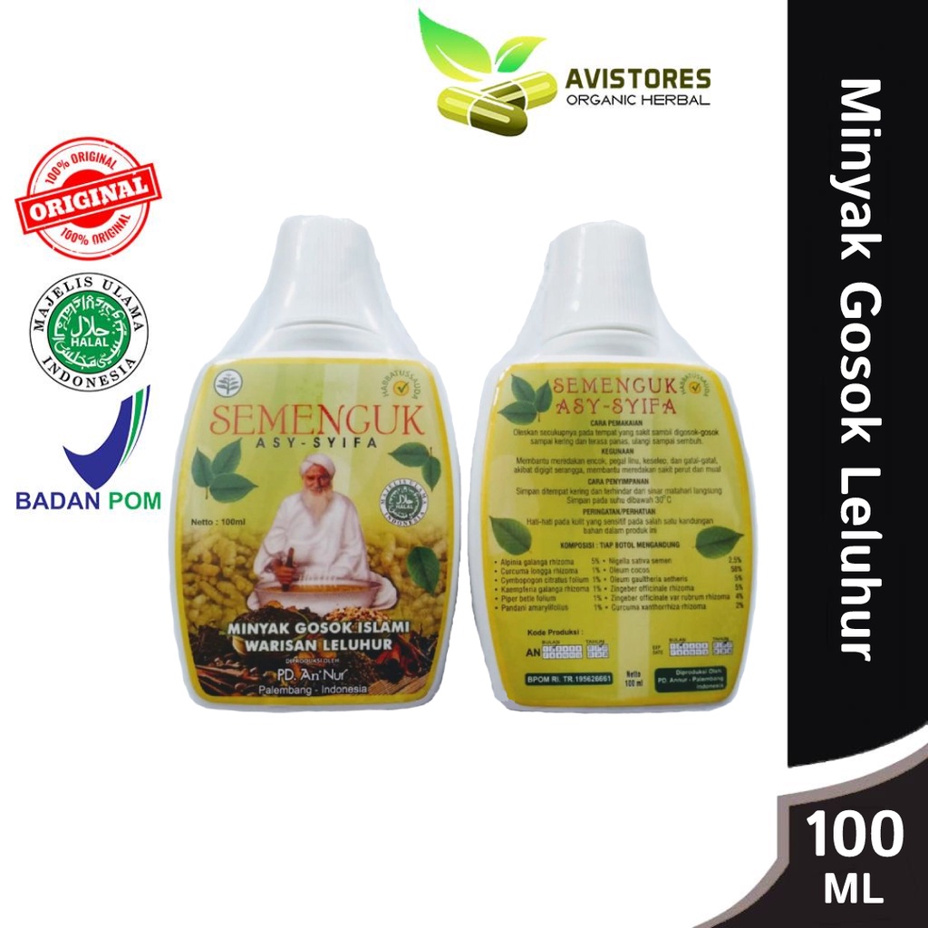 Minyak Gosok SEMENGUK Asy Syifa Warisan Leluhur Isi 100 ml