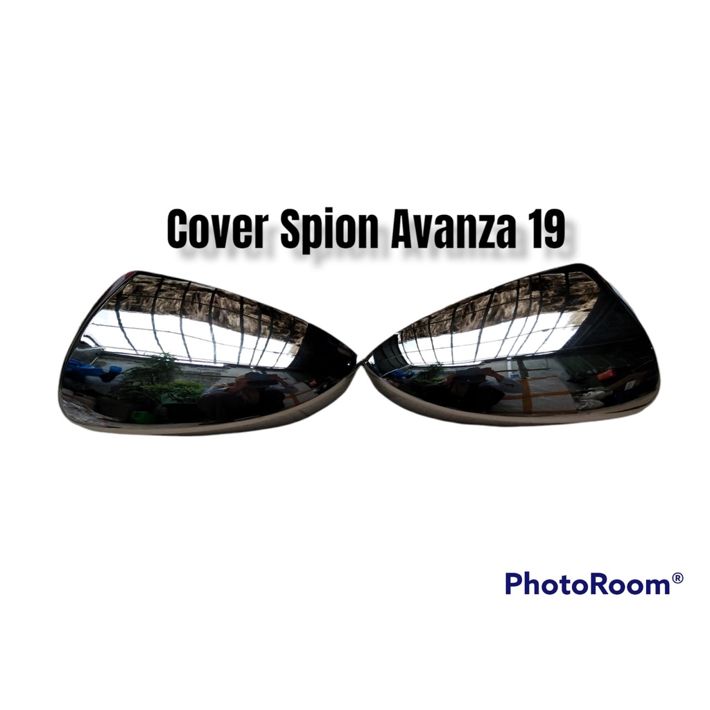 COVER TUTUP SPION CHROME VARIASI AVANZA 2019 POLOS TANPA LAMPU ORIGINAL 1SET 2PCS