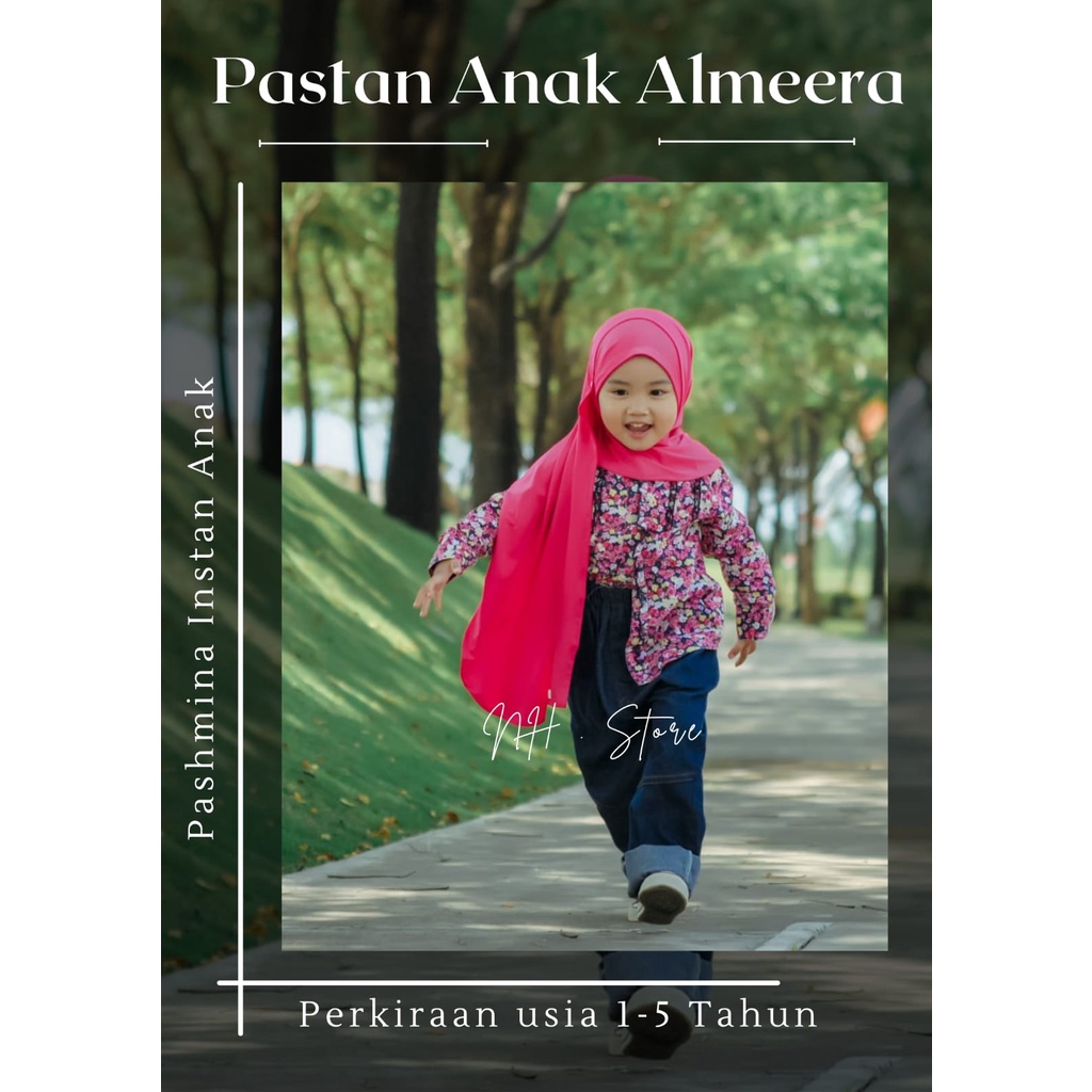 Pasmina instan Anak / Pastan Elmeera /hijab instan anak