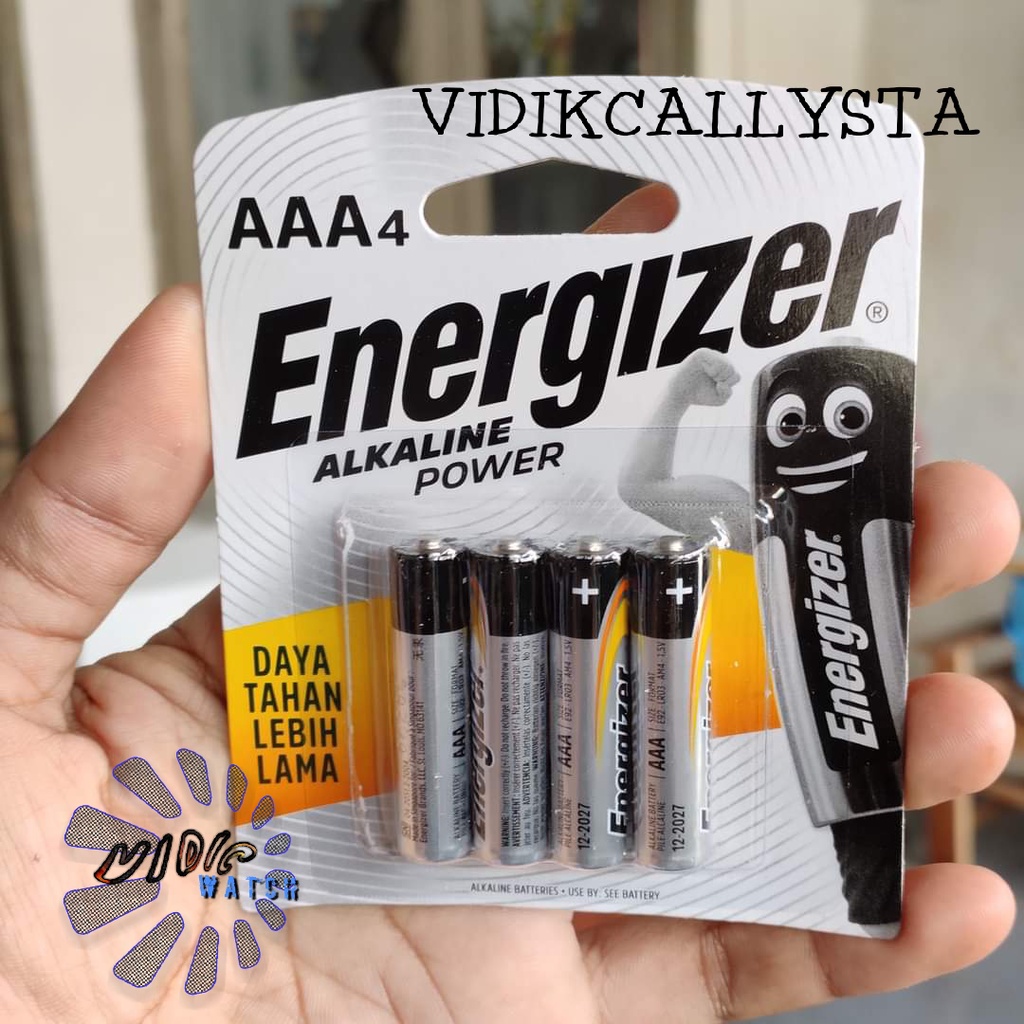 BATERAI ENERGIZER ALKALINE POWER AA AAA A3 A2 E91 LR6 / AAA A3 E92 LR03 1.5V ASLI ISI 4