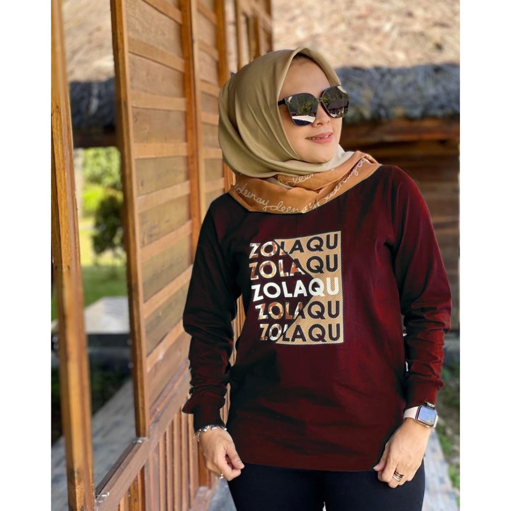 BISA COD✔️ BLOUSE JUMBO LAQU / TOP WANITA ZOLA SIZE XXL / ATASAN WANITA HIJAB / PAKAIAN WANITA ZUL