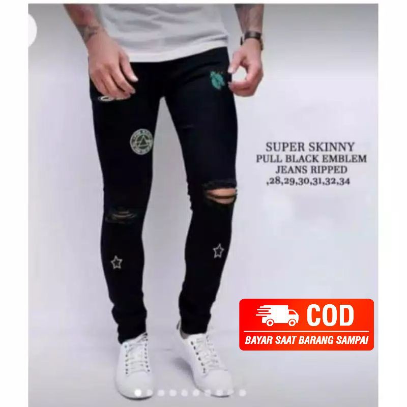 Celana Jeans Pria Sobek Ripped Softjeans Premium Murah