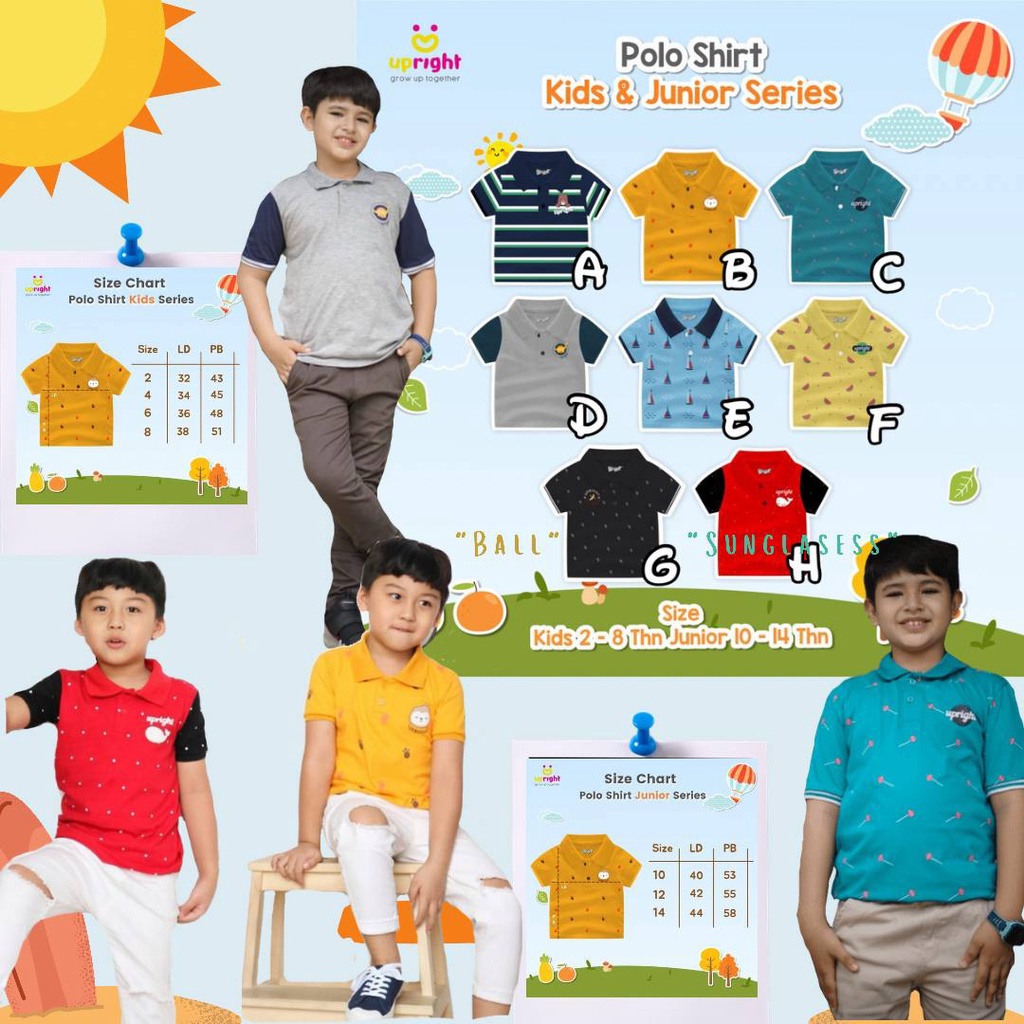 Polo Shirt Kids &amp; Junior Series Upright