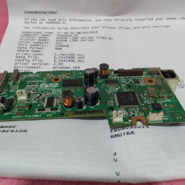 Mainboard printer Epson L360 original Epson/ board assy