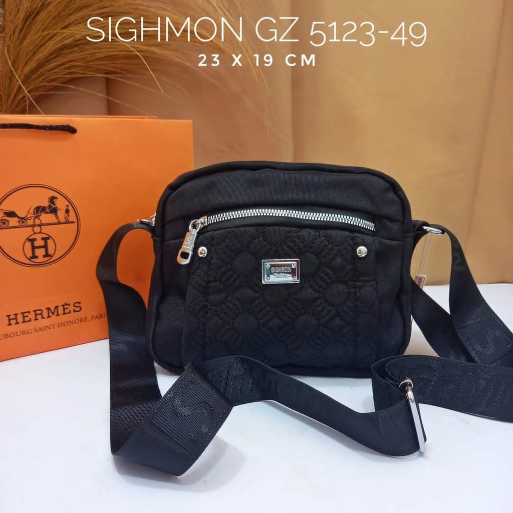 Tas Sighmon 5123-49 Bahan Kanvas Terbaru. Tas Slempang Wanita Import Tas Sighmon ORI BEST SELLER.!!! Tas Wanita Tas Tangan.