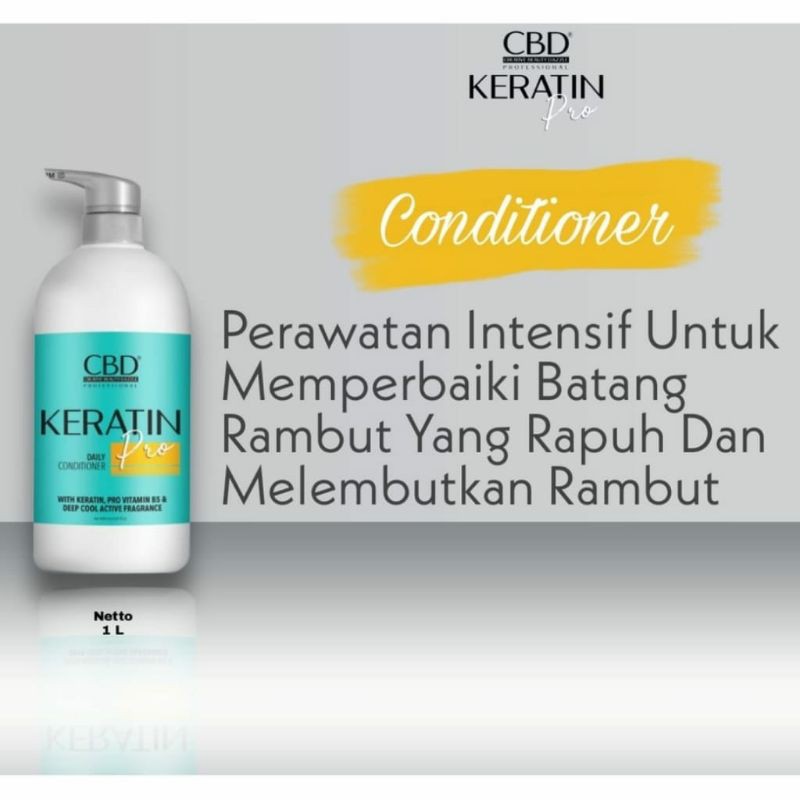 CBD Professional KERATIN PRO Daily CONDITIONER 1000mL &amp; 250mL - Kondisioner Keratin