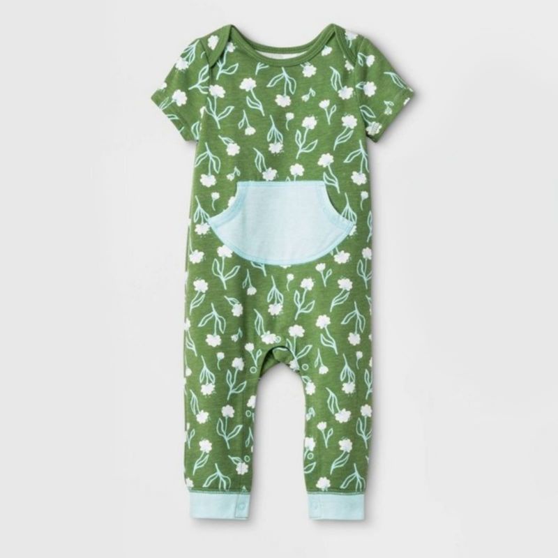 jumpsuit bayi perempuan cat&jack-Hijau