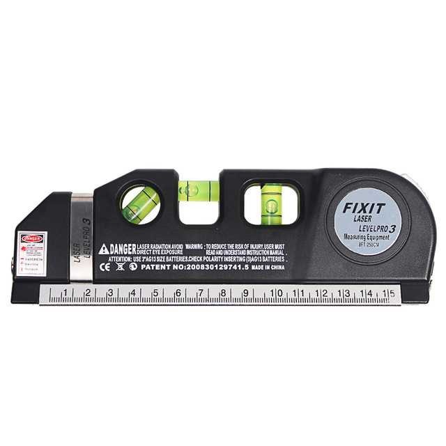 Taffware LEVELPRO3 Penggaris Laser Horizontal 250CM + Waterpass