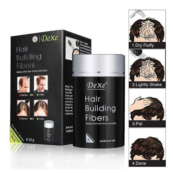 Dexe Hair Building Fibers - BLACK (22g)