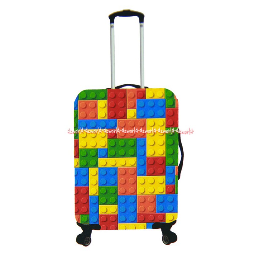 Passport Luggage Cover Sarung Koper Motif Lego Size M Ukuran 22 Inch Passport Lego