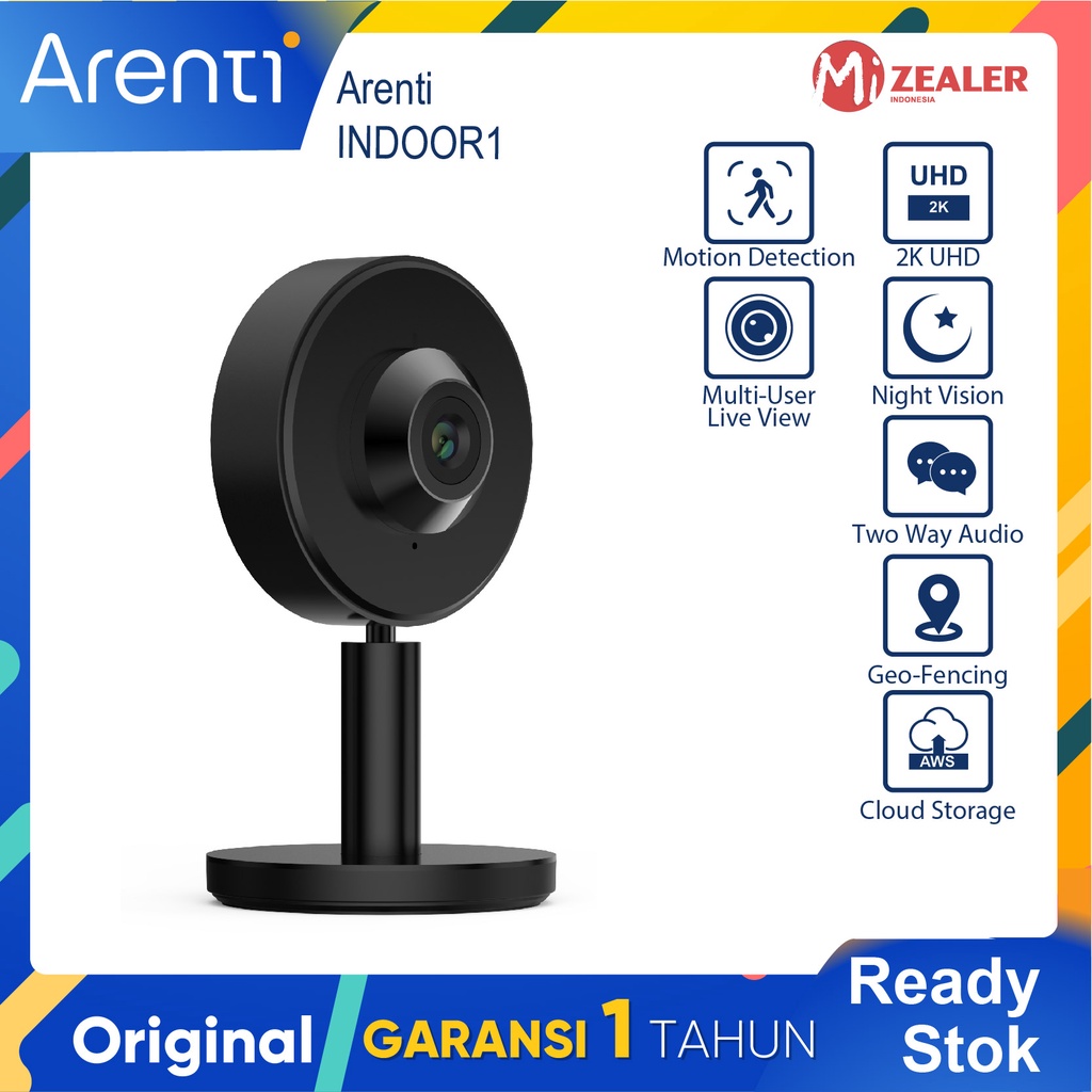 ARENTI INDOOR1 CCTV 2K WiFi Wireless IP Security Camera