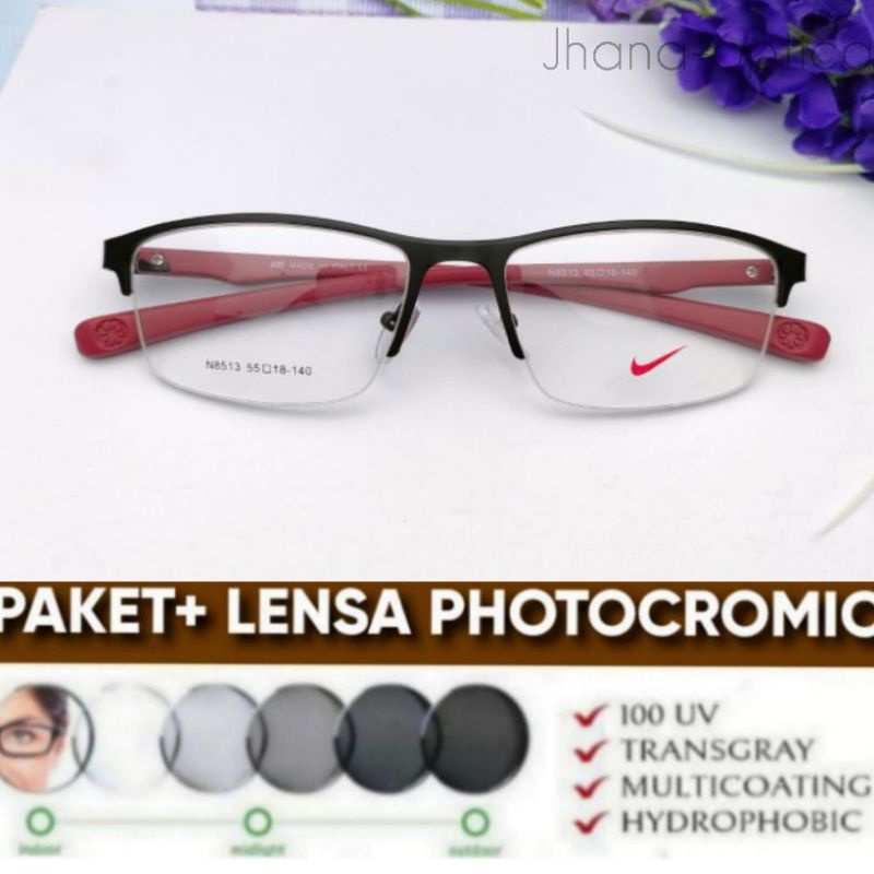 KACAMATA FREM LENSA MINUS|PAKET LENSA PHotocromic MINUS ANTIRADIAS