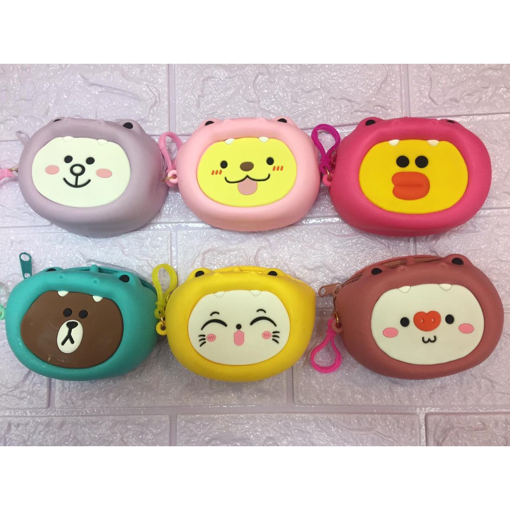 Dompet Coin Silicone Karakter  Lucu  Murah