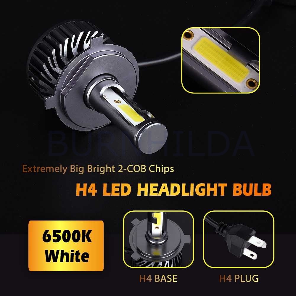 Lampu Mobil Headlight Car Fog Bulb LED COB H4 72W 8000LM mobil motor burnhilda