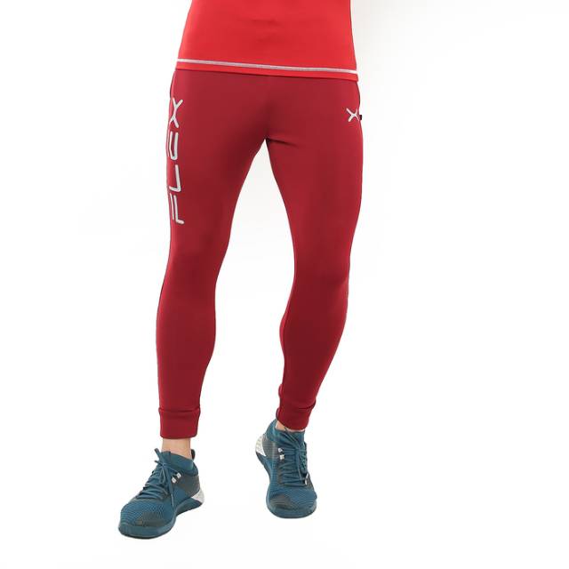 FCS-002MG Celana jogger sport fitness FLEX merah gelap