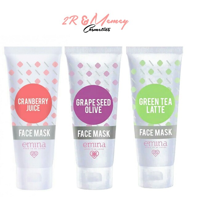 EMINA Face Mask | Cranberry Juice | Grape Seed | Green Tea Latte | Peel Wash Off 60ml