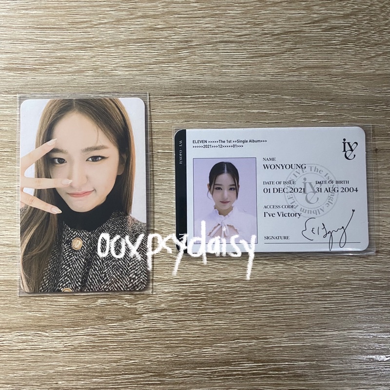 IVE YUJIN WONYOUNG PHOTOCARD PC ID CARD ELEVEN