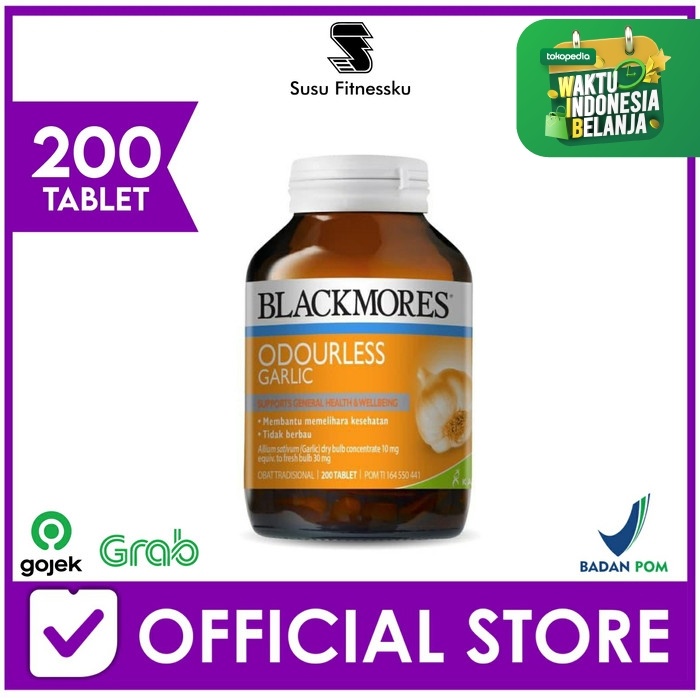 Blackmores Odourless Garlic 200 Tablet Bawang Putih Alami Darah Tinggi